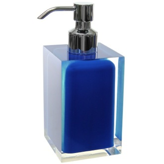 Soap Dispenser Square Blue Countertop Soap Dispenser Gedy RA81-05